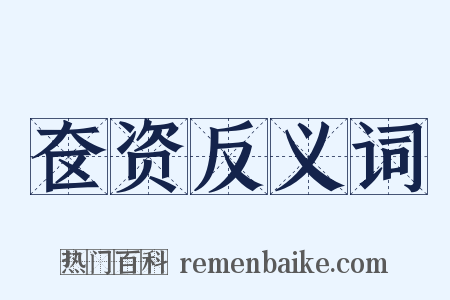 奁资反义词是什么意思的图片
